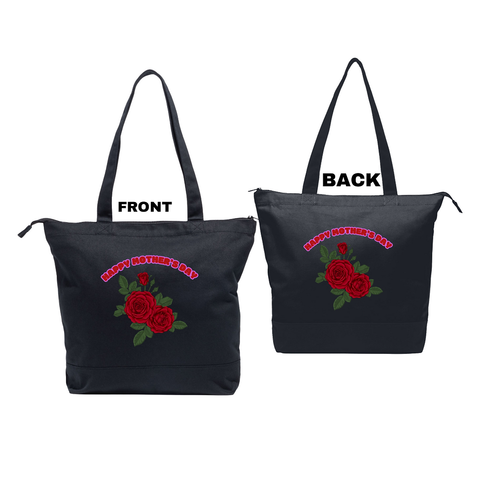 Thumbnail: Happy Mother’s Day Medium Black T-Shirt & Tote Bag#3