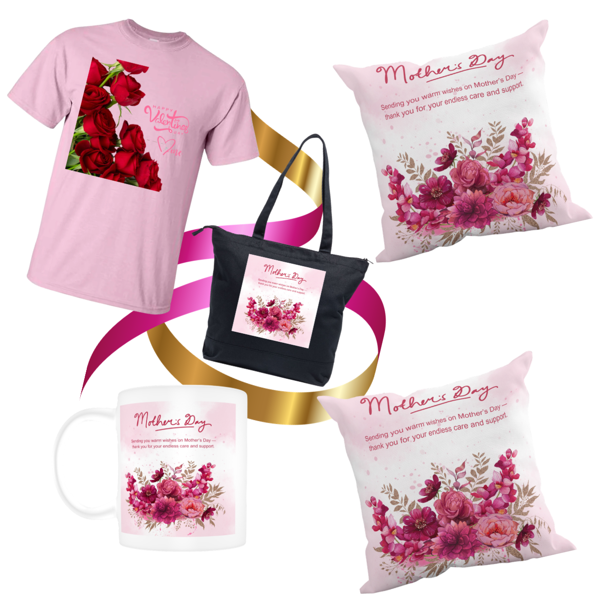 Happy Mother’s Day 5 pcs Set (1 t shirt, 2 pillows, 1 tote bag, & 1 mug) #7