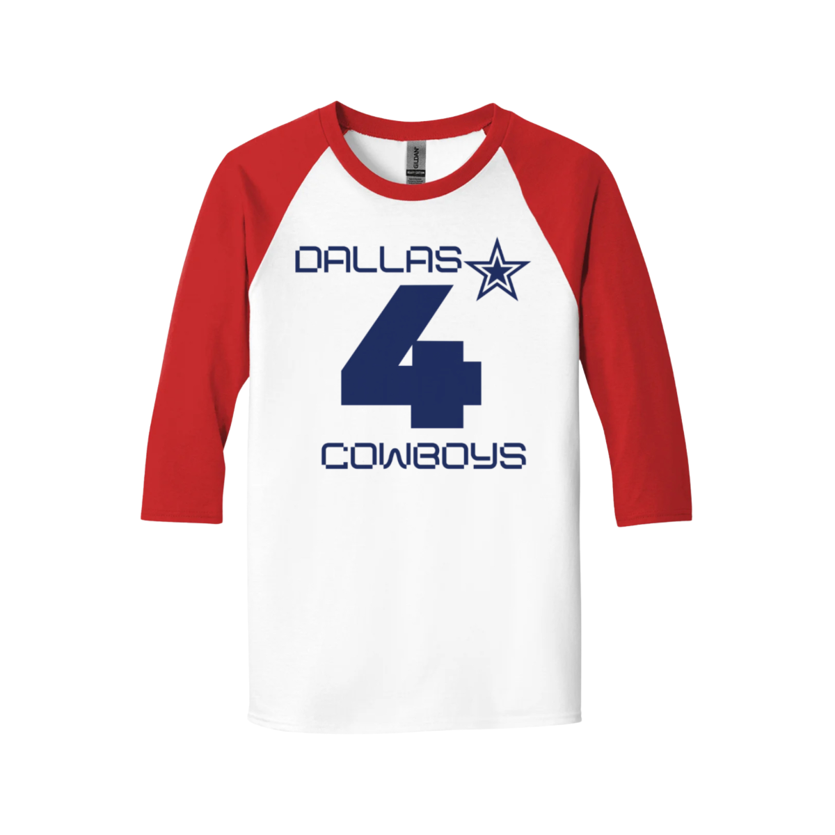 WHITE/RED DALLAS COWBOYS T SHIRTS #4 -1 count