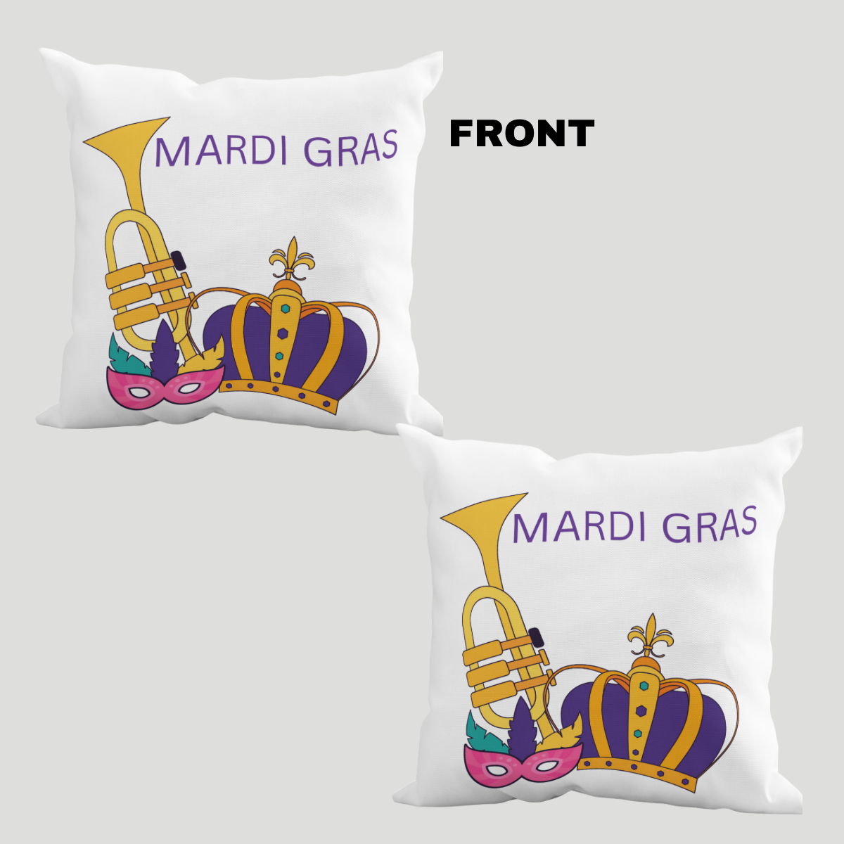 Mardi Gras pillows 2 count