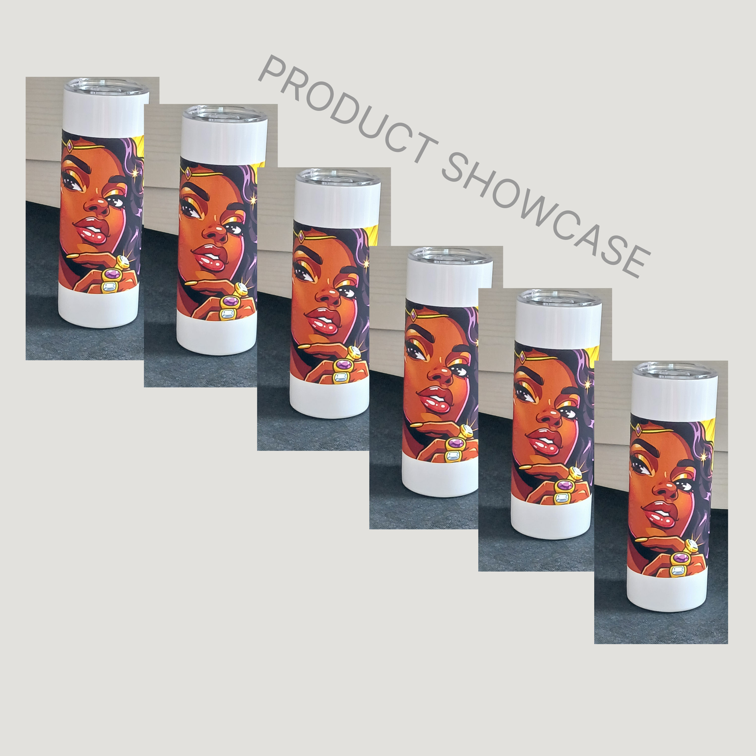6- Bling Wraparound Tumblers 