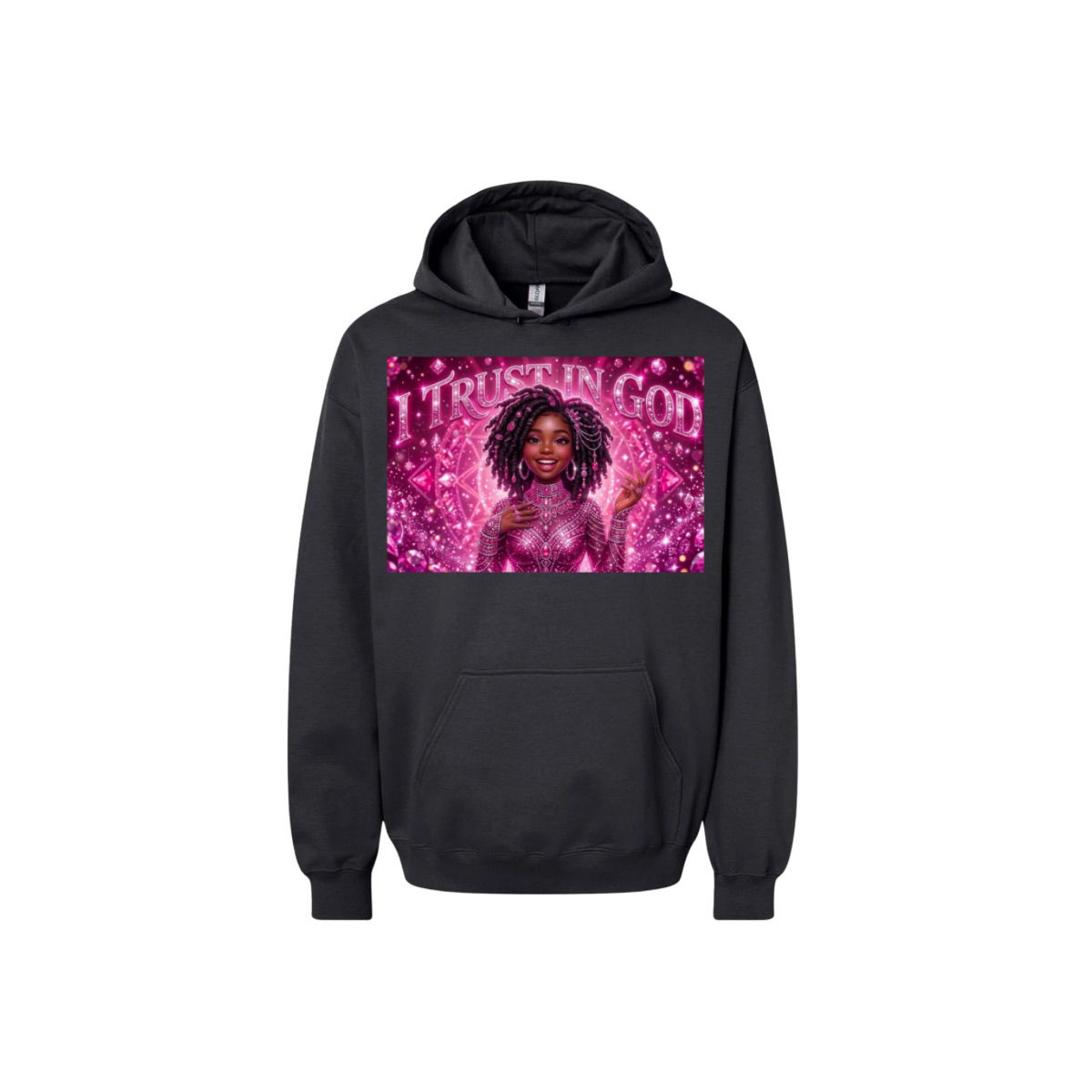 1- I Trust in God Black Hoodie