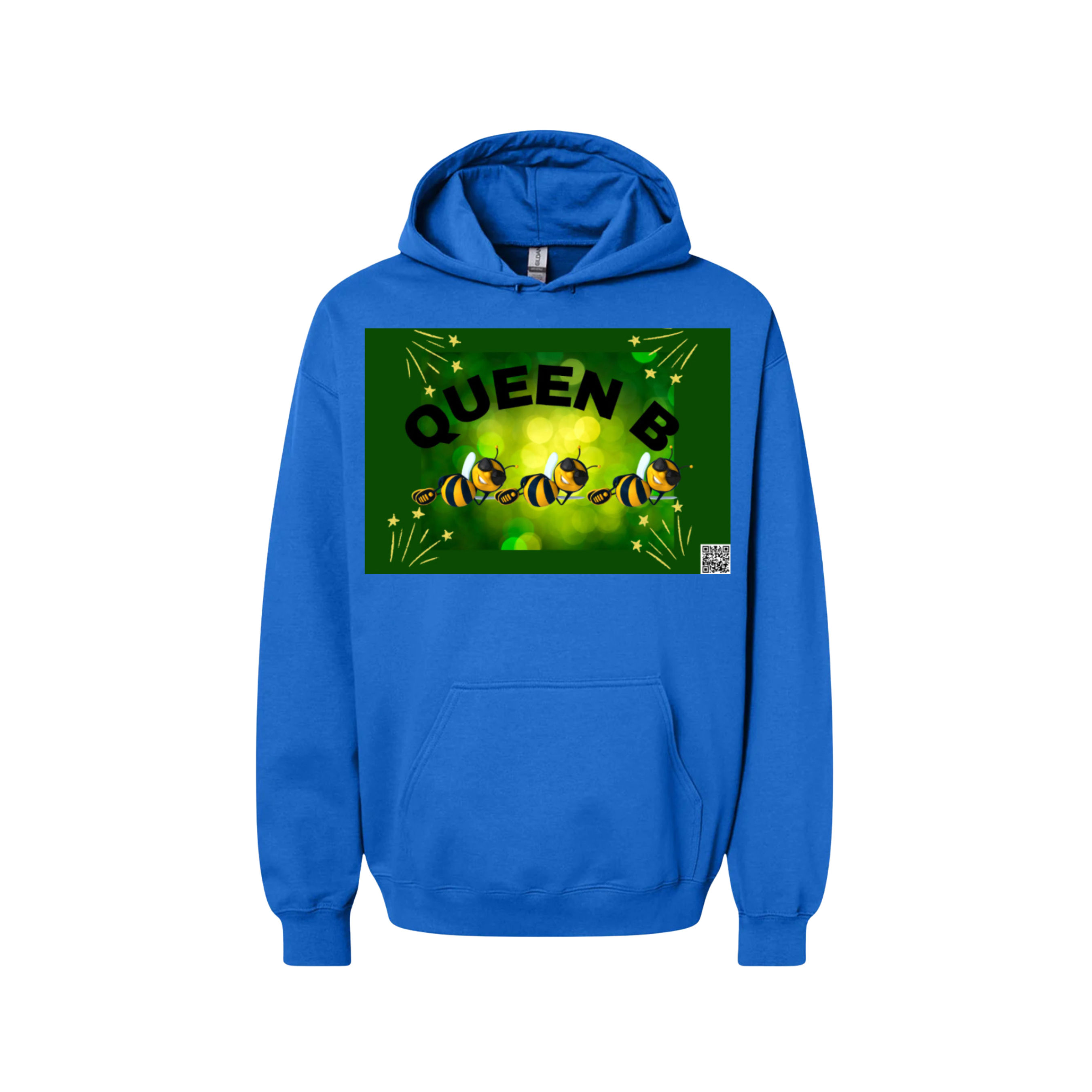 Queen B 3-bees Gildan Unisex Hoodie (royal blue)