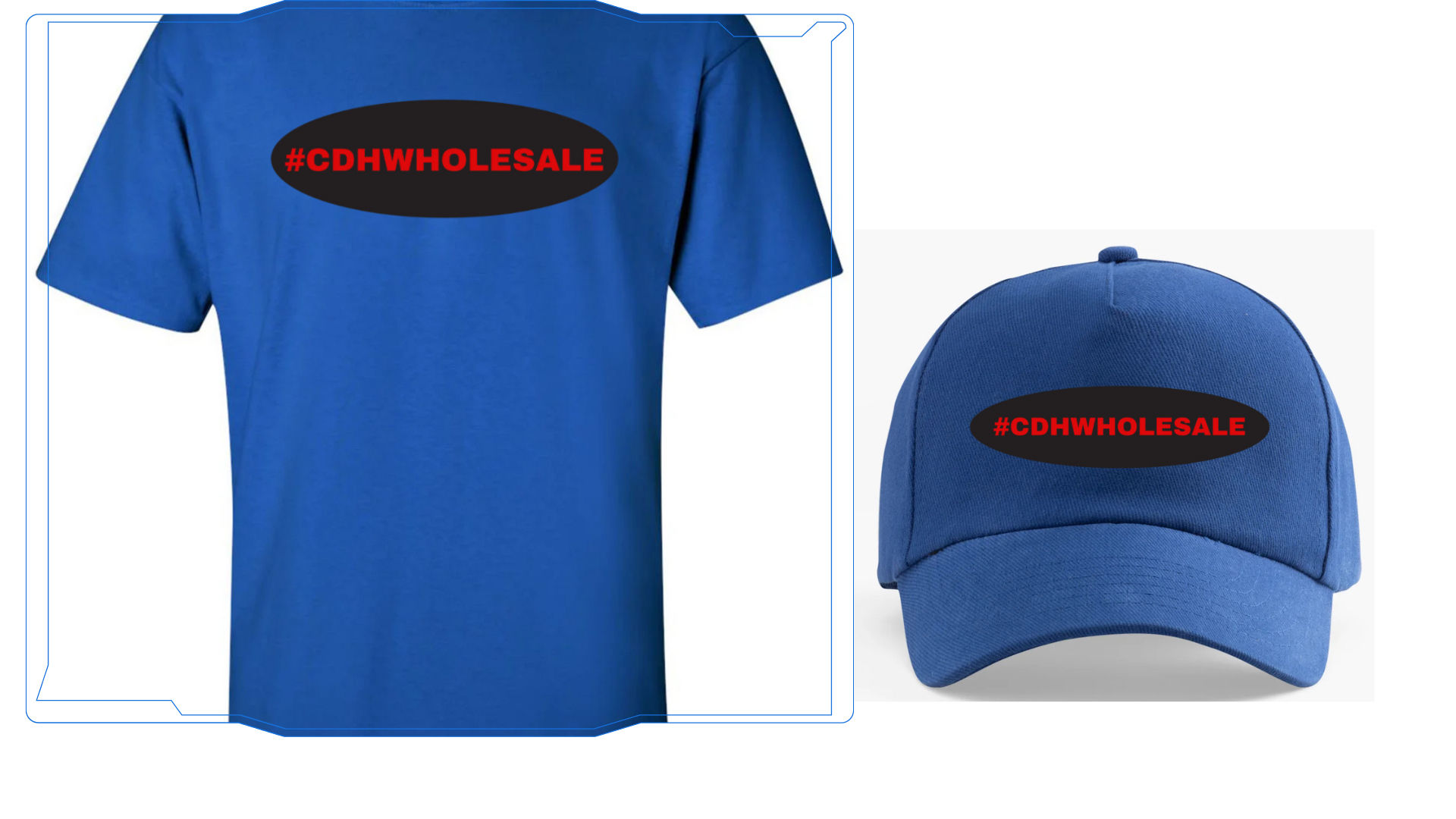 (#cdhwholesale” Unisex T-shirts & Caps Sets  (royal blue) #3