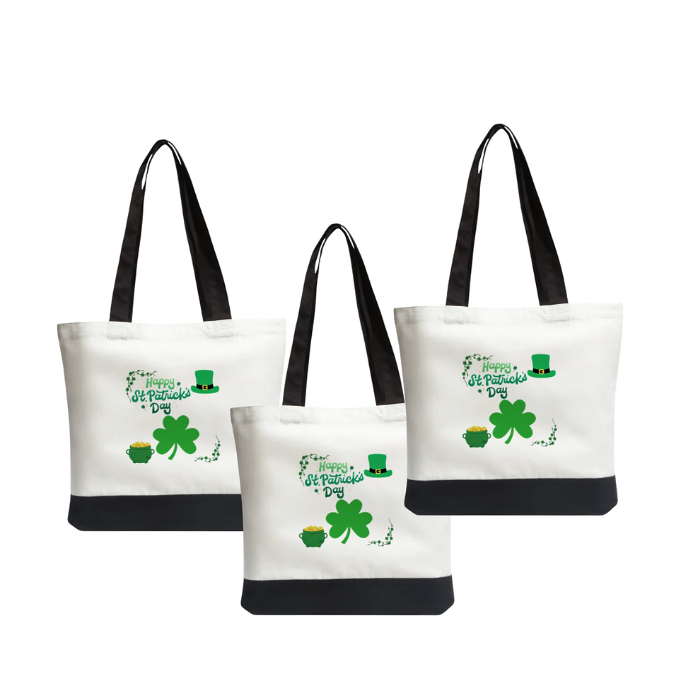 Thumbnail: 3 Count St. Patrick Day Tote Bag#2