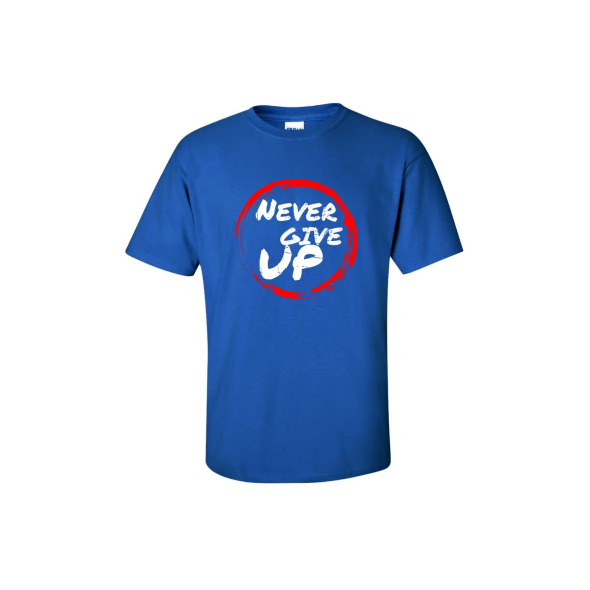 Never Give Up Unisex T-shirt (royal blue)