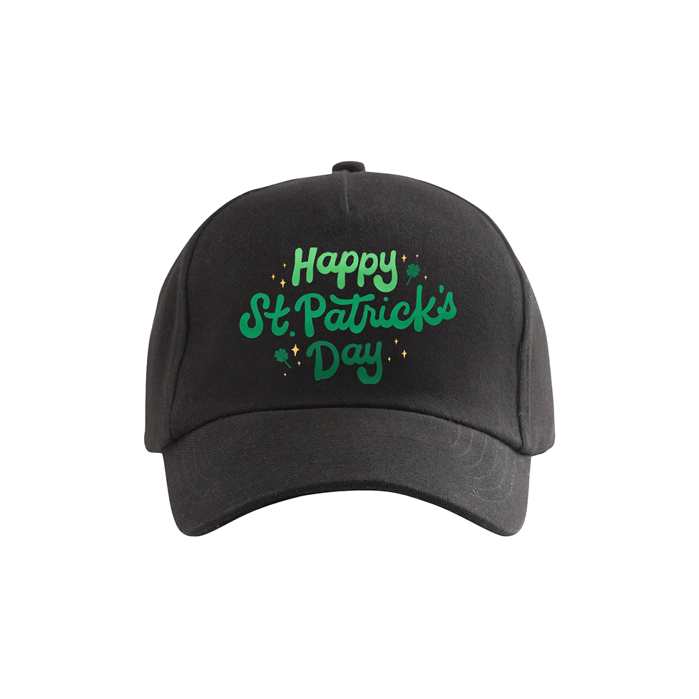 Thumbnail: Happy St. Patrick Day T-shirt-(large  black) & Cap (black)#2