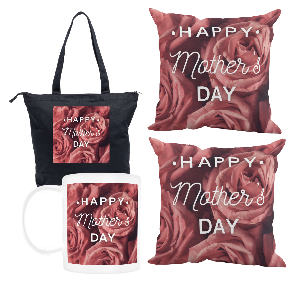 Happy Mother’s Day Set (2 pillows, 1 mug, & 1 Tote Bag) #2