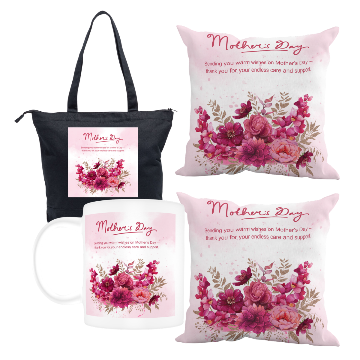 Happy Mother’s Day Set (2 pillows, 1 mug, & 1 Tote Bag) #3