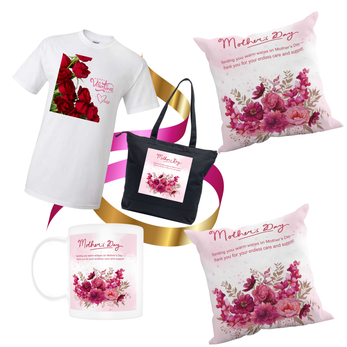 Happy Mother’s Day 5 pcs Set (1 t shirt, 2 pillows, 1 tote bag, & 1 mug) #6