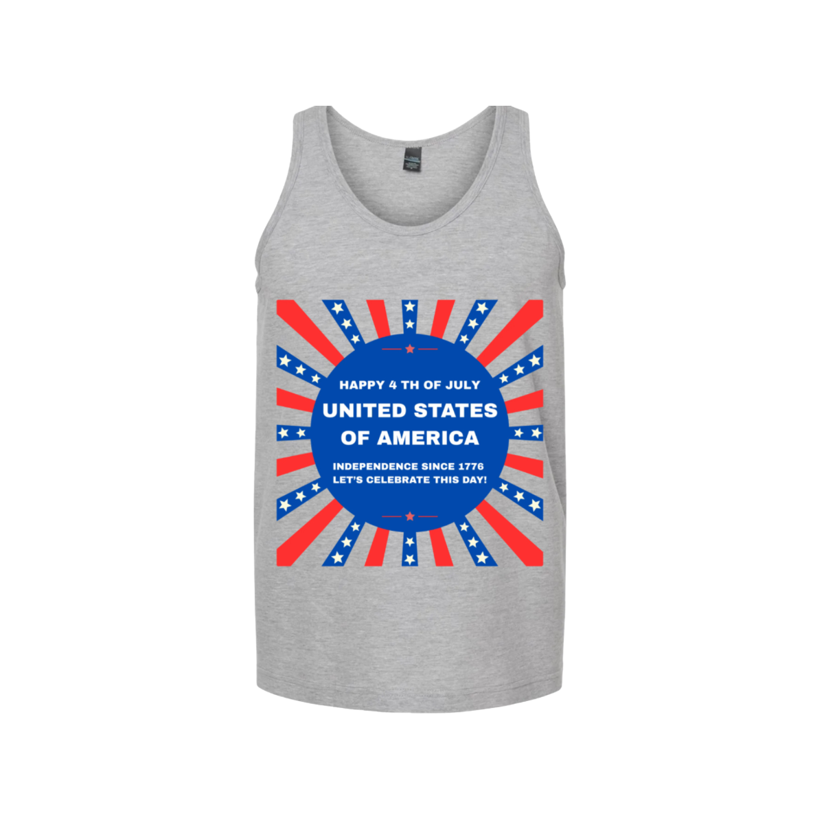 Happy 4 th of July Unisex Tank Top T-Shirts (small)#1
