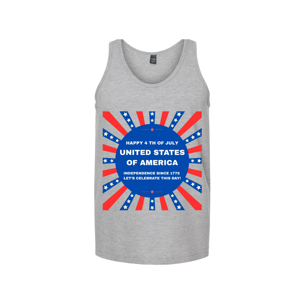 Thumbnail: Happy 4 th of July Unisex Tank Top T-Shirts (small)#1