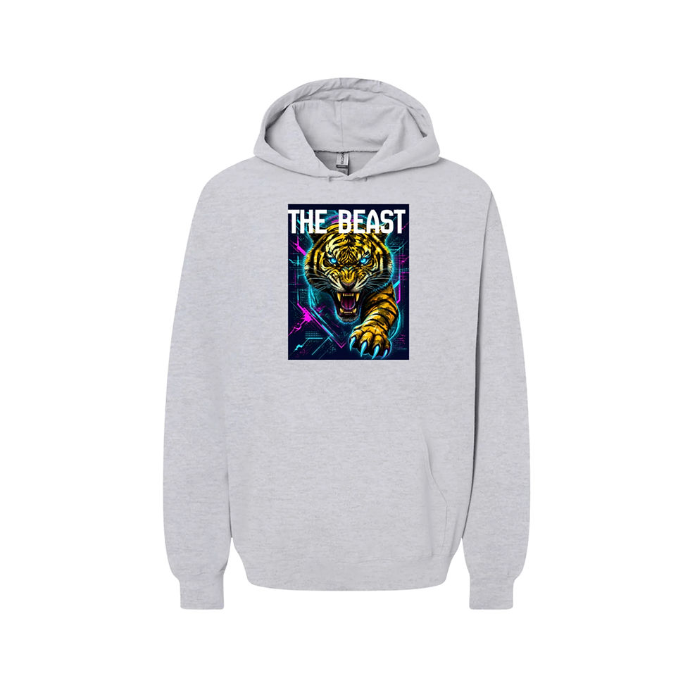 Thumbnail: The Beast Softstyle Midweight Unisex Hoodie (white,black, maroon, sport grey)