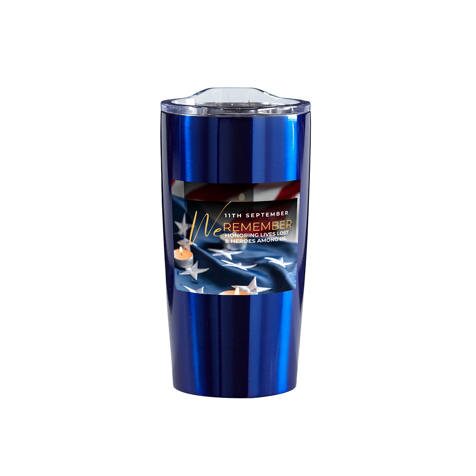 Thumbnail: 2- Count September 11 Tumblers (blue, silver)