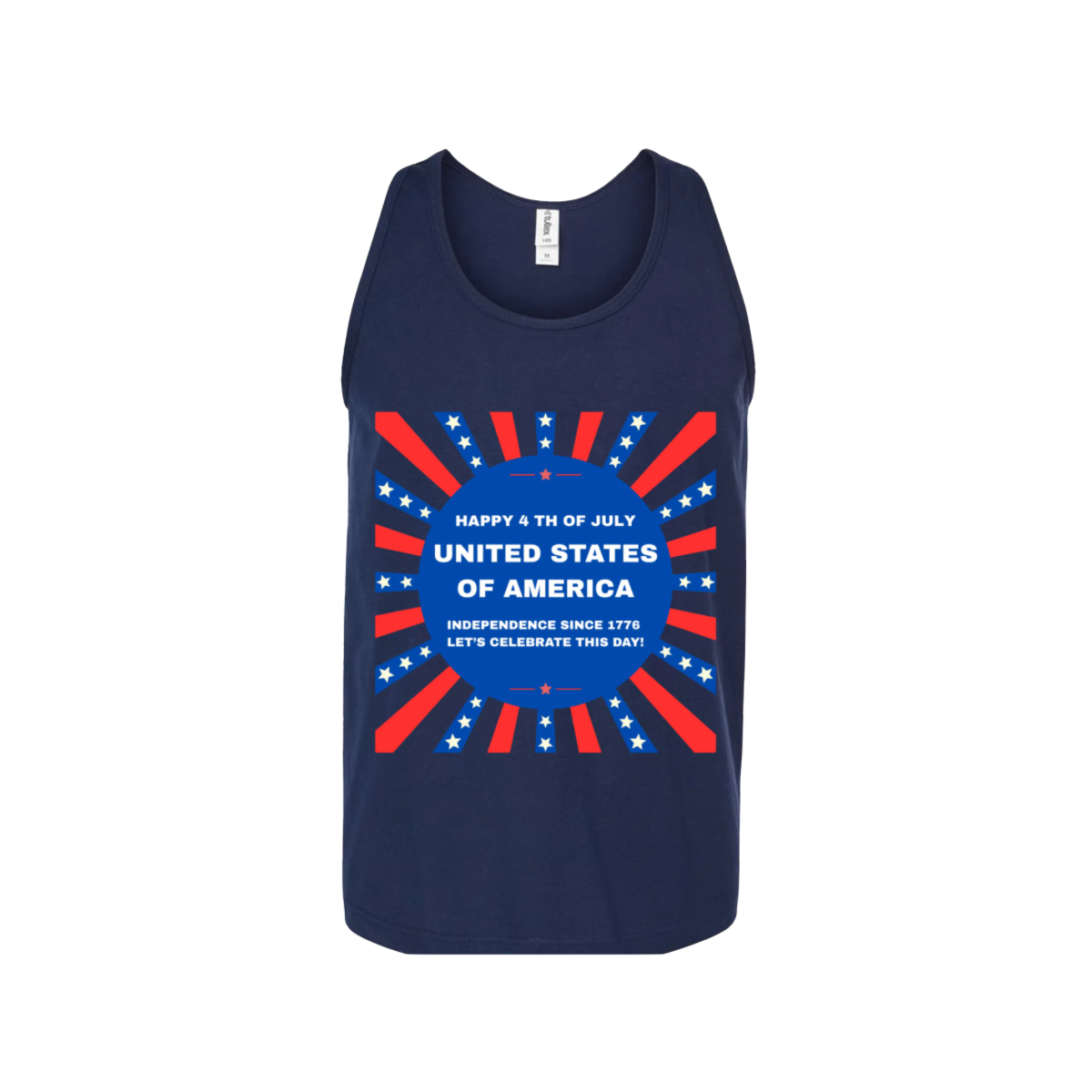 Happy 4 th of July Unisex Tank Top T-Shirts (small)#1
