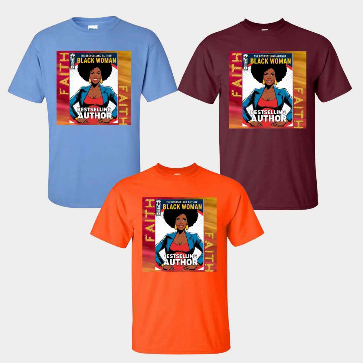 Best Selling Author T shirts -2-1 count 