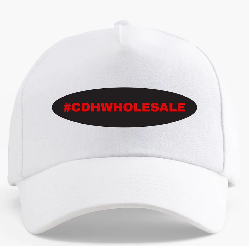 Thumbnail: (#cdhwholesale” Unisex T-shirts & Caps Sets  (black & white) #2