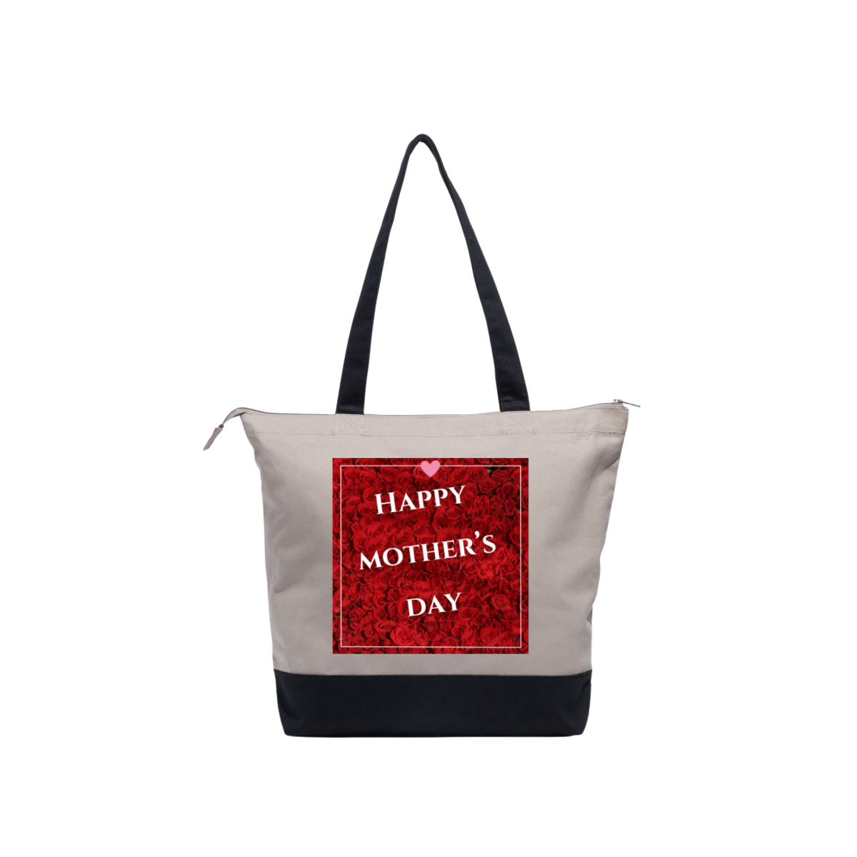 Happy Mother’s Day Tote Bag#1 (black & grey)