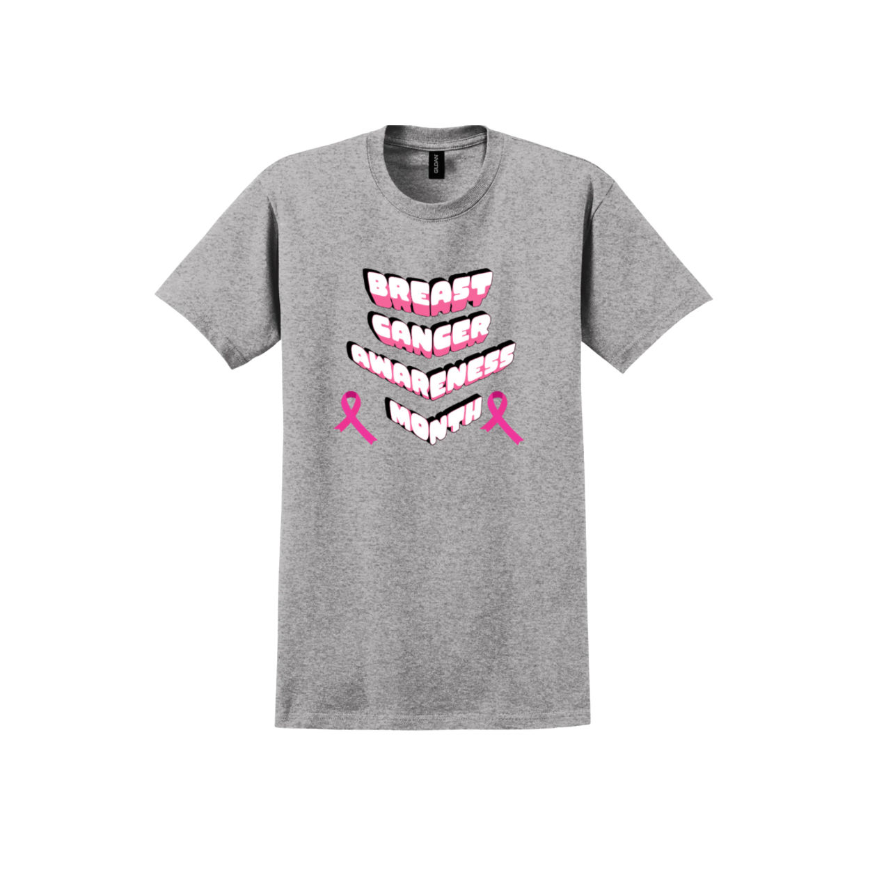 Breast Cancer Awareness T--Shirt (sport grey)