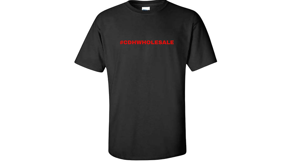 Thumbnail: (#cdhwholesale” Unisex T-shirts & Caps Sets  (black & white) #2