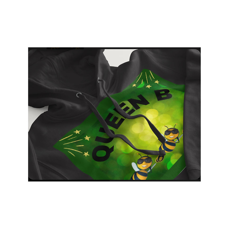 Thumbnail: Queen B (1- bee) Blended Hoodie (black) 