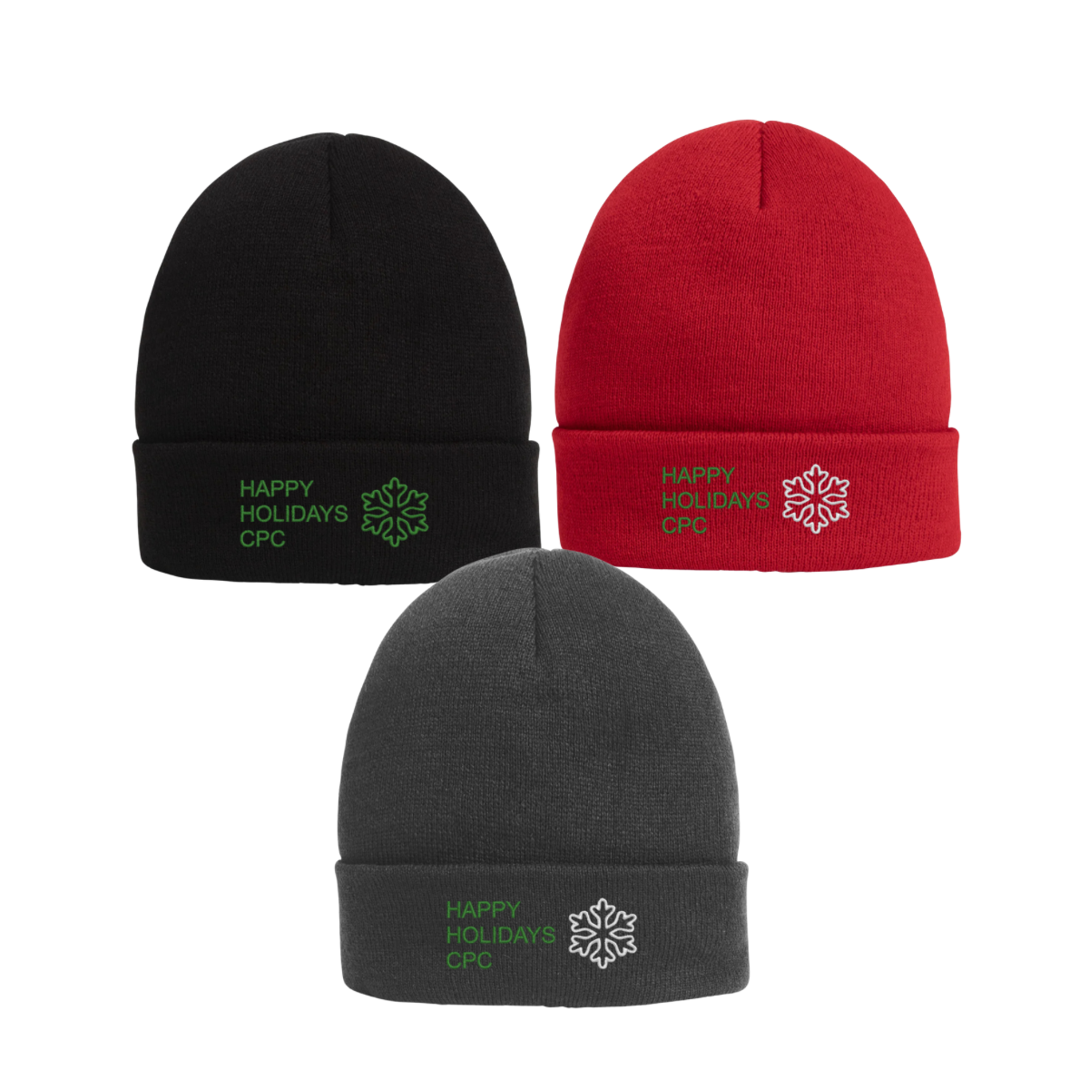 Happy Holidays Beanies -2