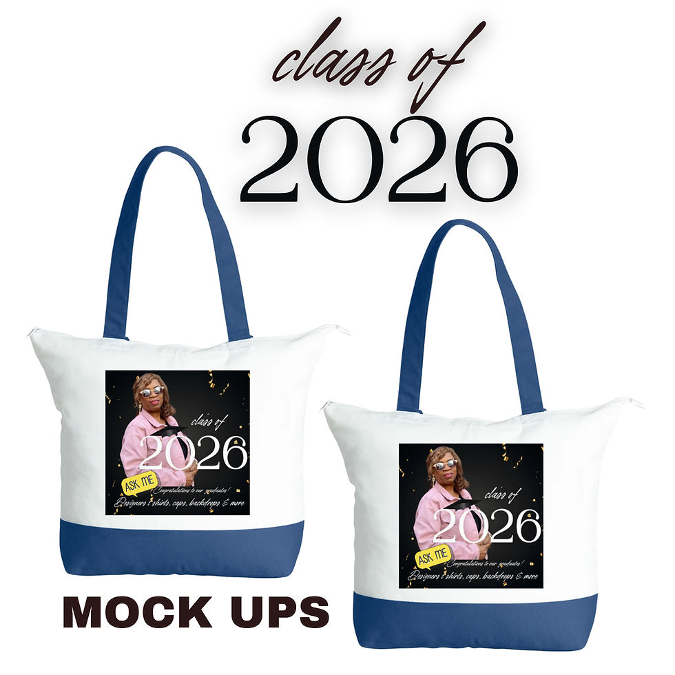Thumbnail: Class of 2026 Tote Bag with Image #3 (white & blue)