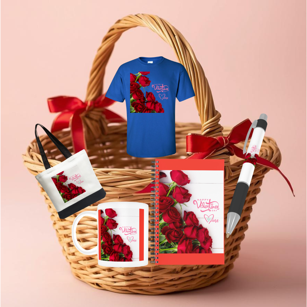 Happy Valentine Day Baskets #1, Royal Blue Medium T-shirt