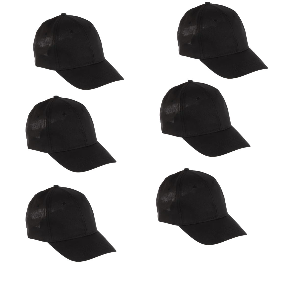 Plain Baseball Caps-10 count
