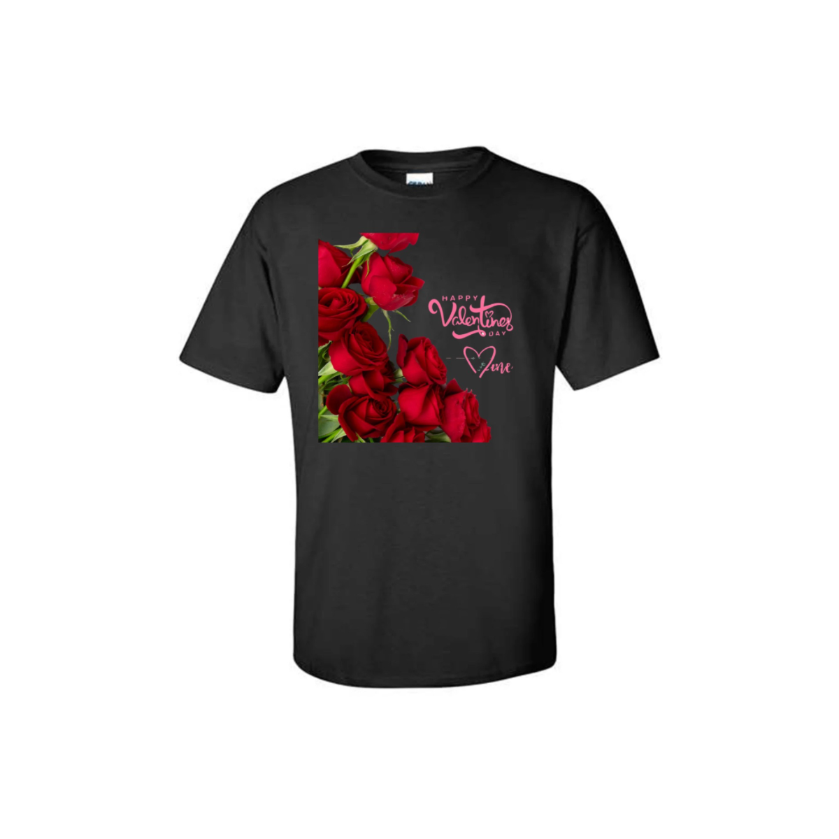 Happy Valentine Day #1, Black Large T-shirt