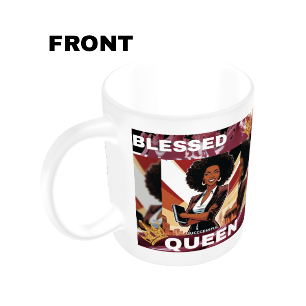 Thumbnail: Blessed Successful Queen Mugs Design 2- count 