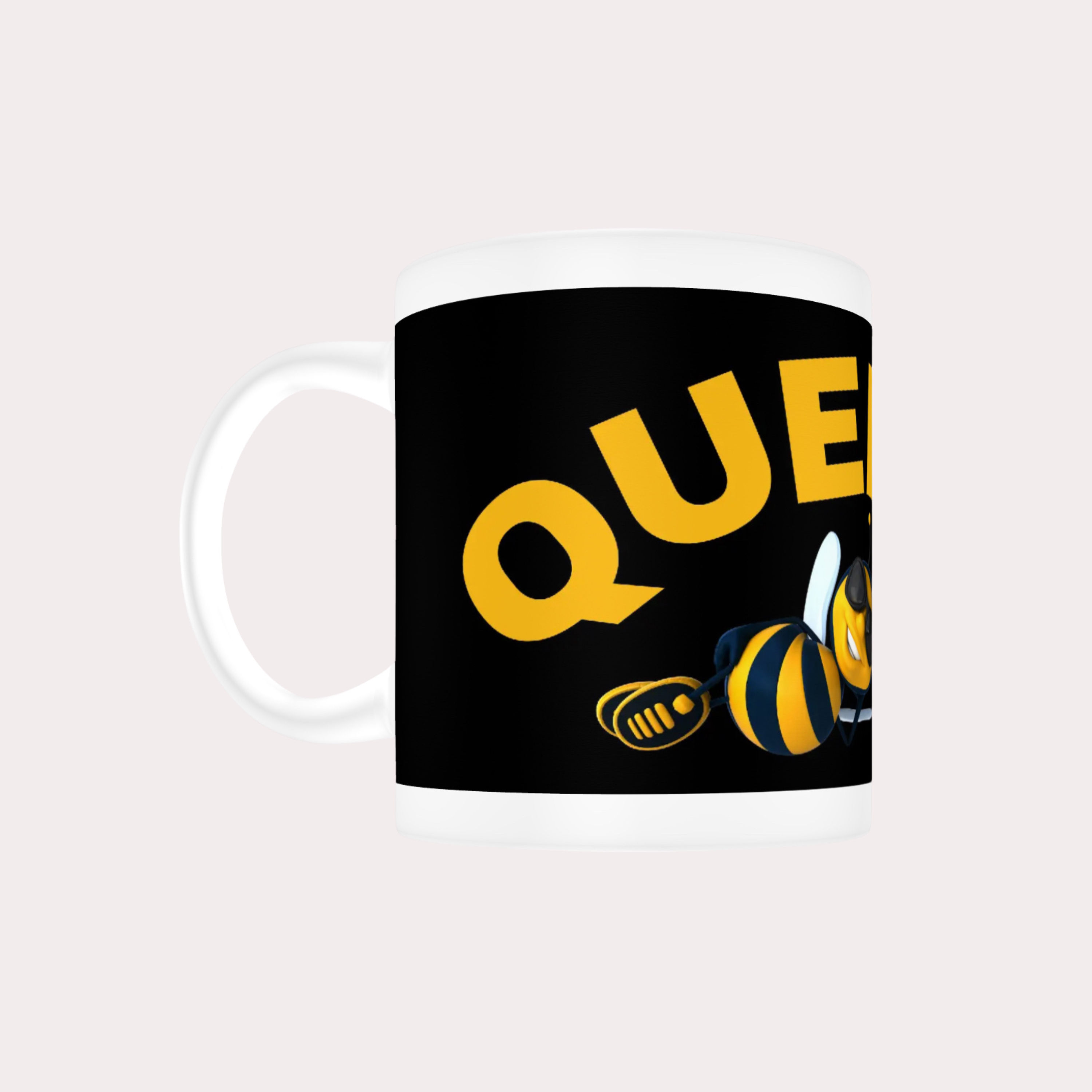 Queen B Wraparound Mug (black background)