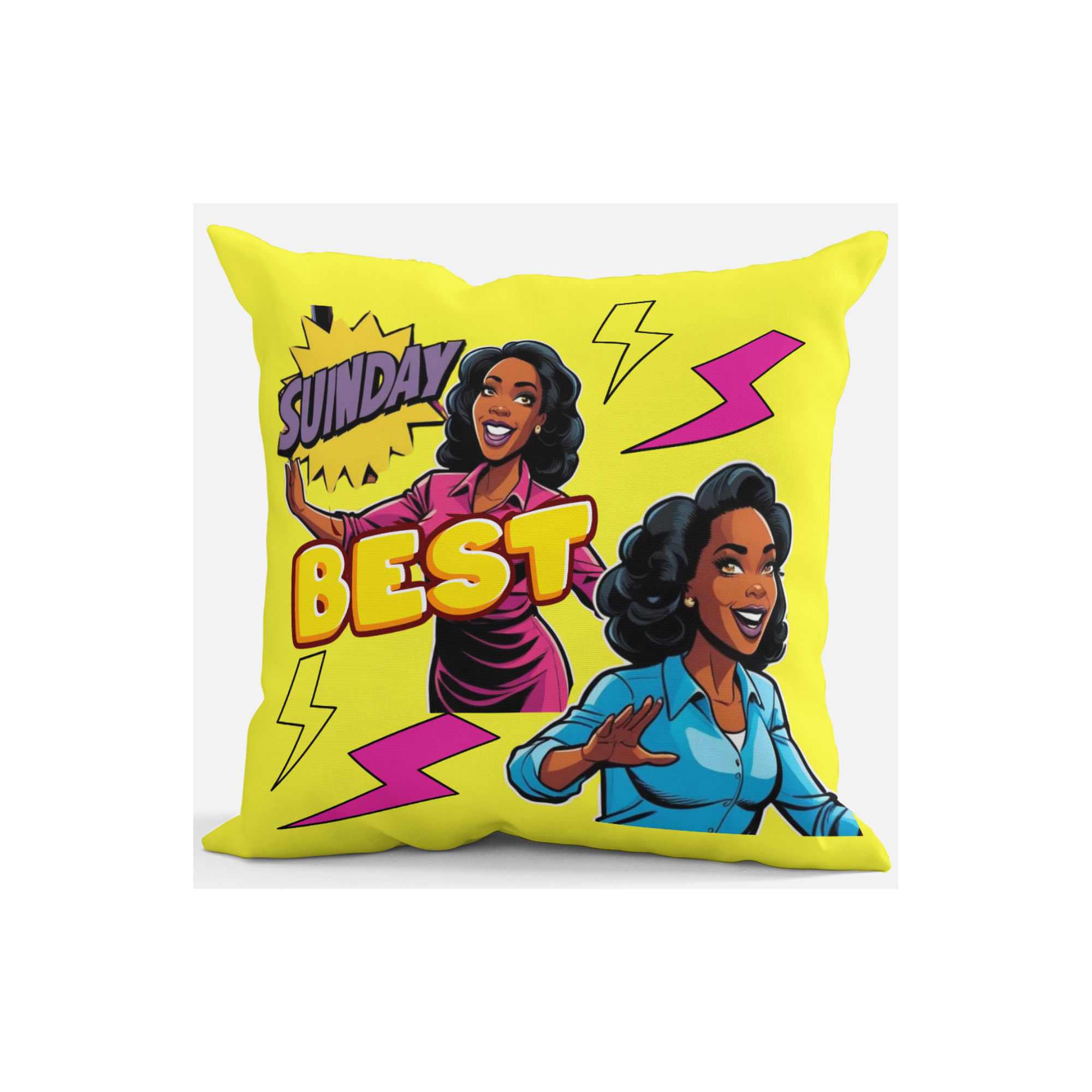 Happy Mother’s Day (Sunday Best) Pillow #1  (front yellow/back yellow)