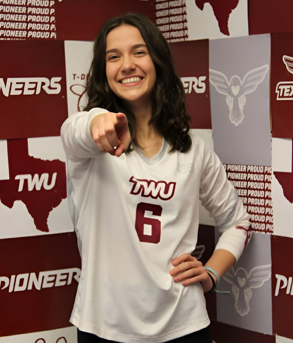 Lubbock Cooper Lady Pirate Volleyball star Bird Moffitt reaffirmed her commitment to play volleyball at Texas Women's University
