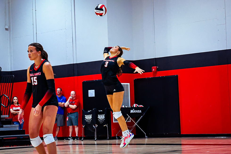 Carli Buckley serving for the Fillies (Ryder Grace Liles for Sideline Sports)