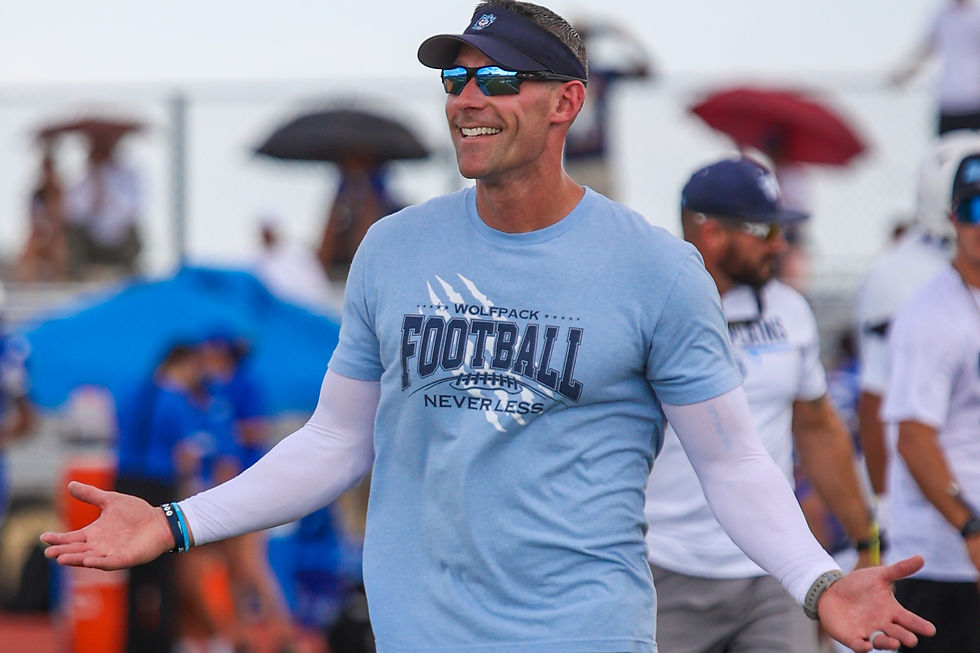 West Plains Coach Bergeski as the Wolves prepare for action. (Austin Hartsfield for Sideline Sports)
