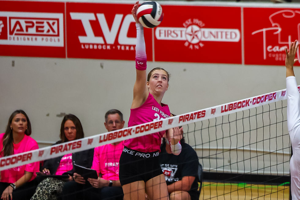 Evie Vaughn with the kill for LCP (Steven Liles for Sideline Sports)