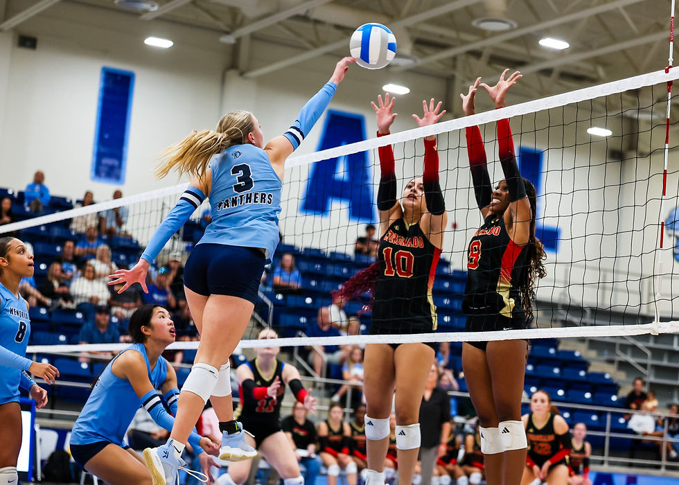 Claire Brown hammers the kill off the Coronado block. (Steven Liles for Sideline Sports)