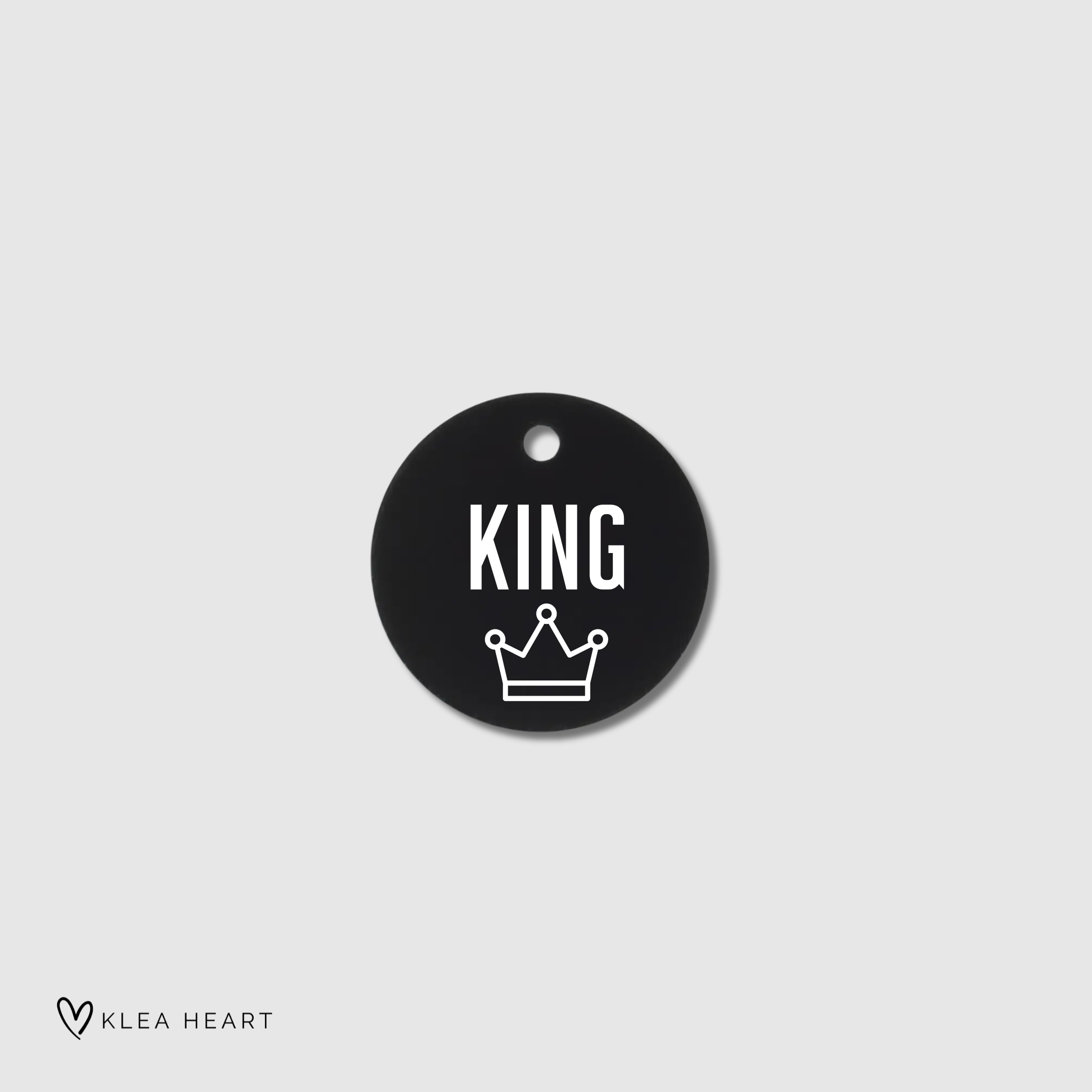 Round with customised engraving I black