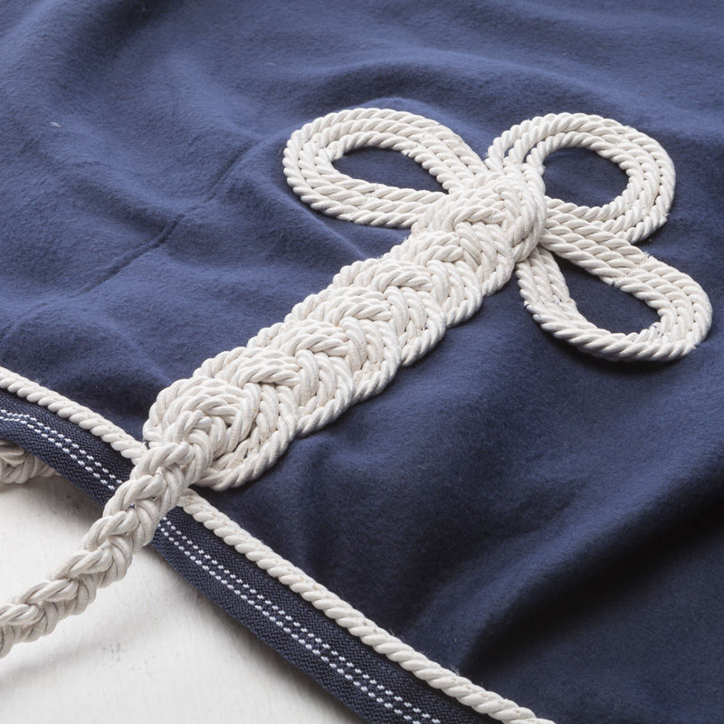 Thumbnail: Fleece Cooler Blanket with Removable Chest Flap - Blue
