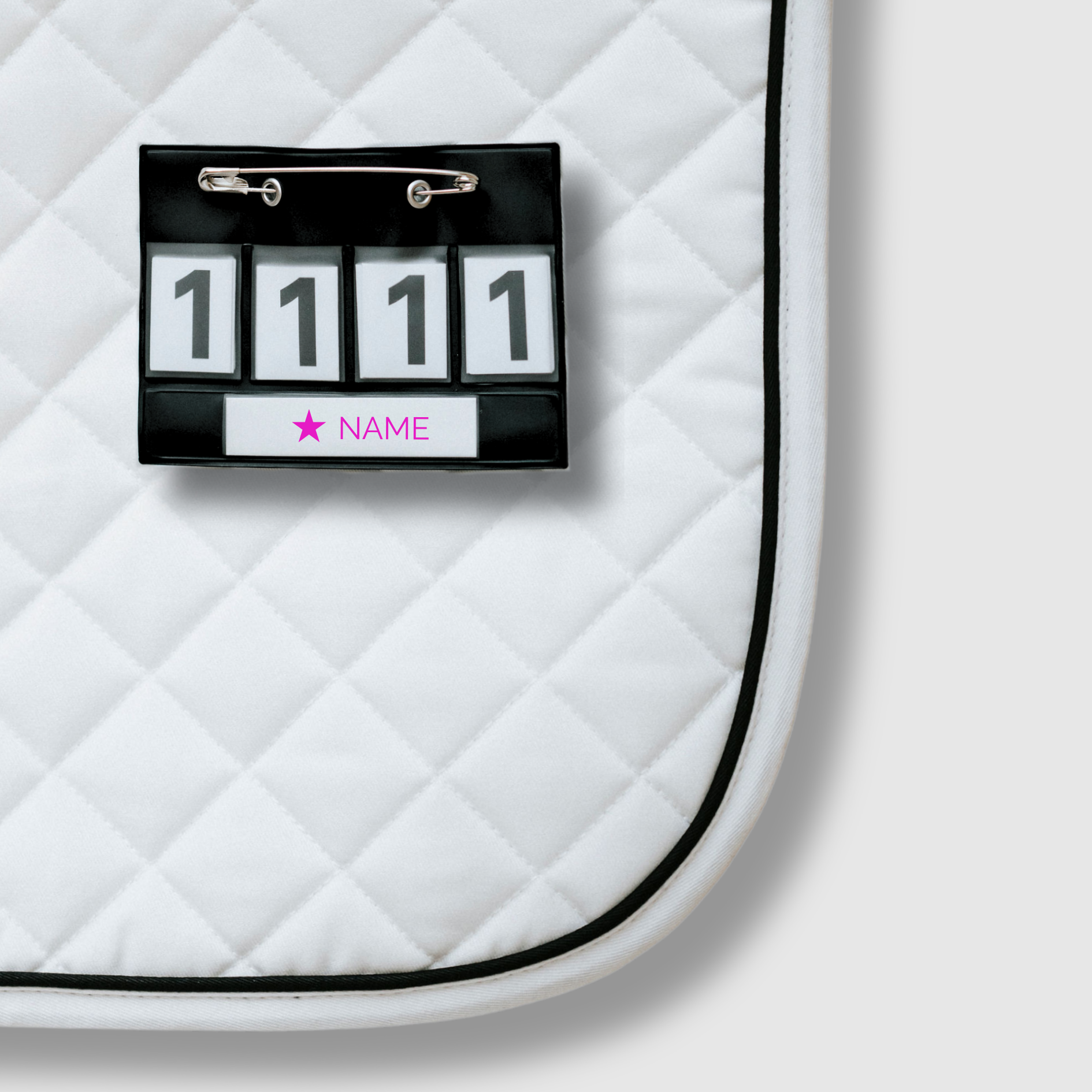 Personalised Competition Number with Name & Custom Symbol