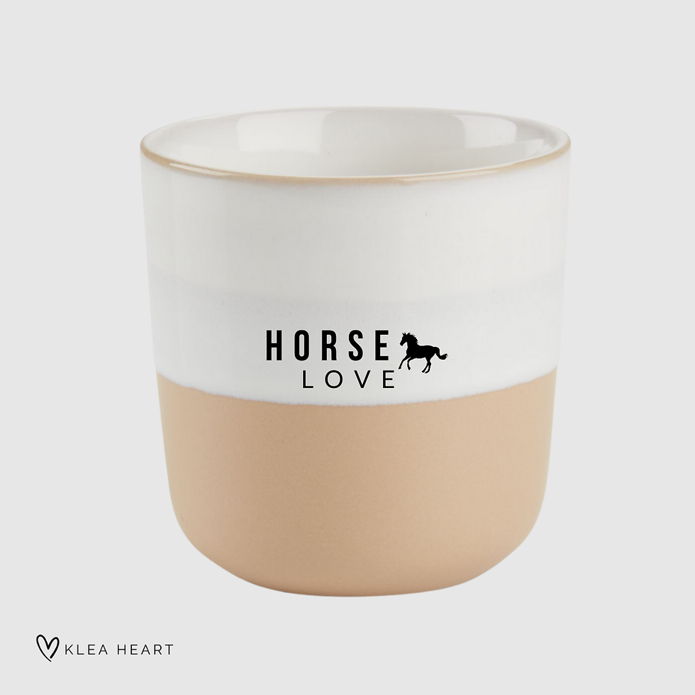 Ceramic mug "Horse Love" - Engraving - Color