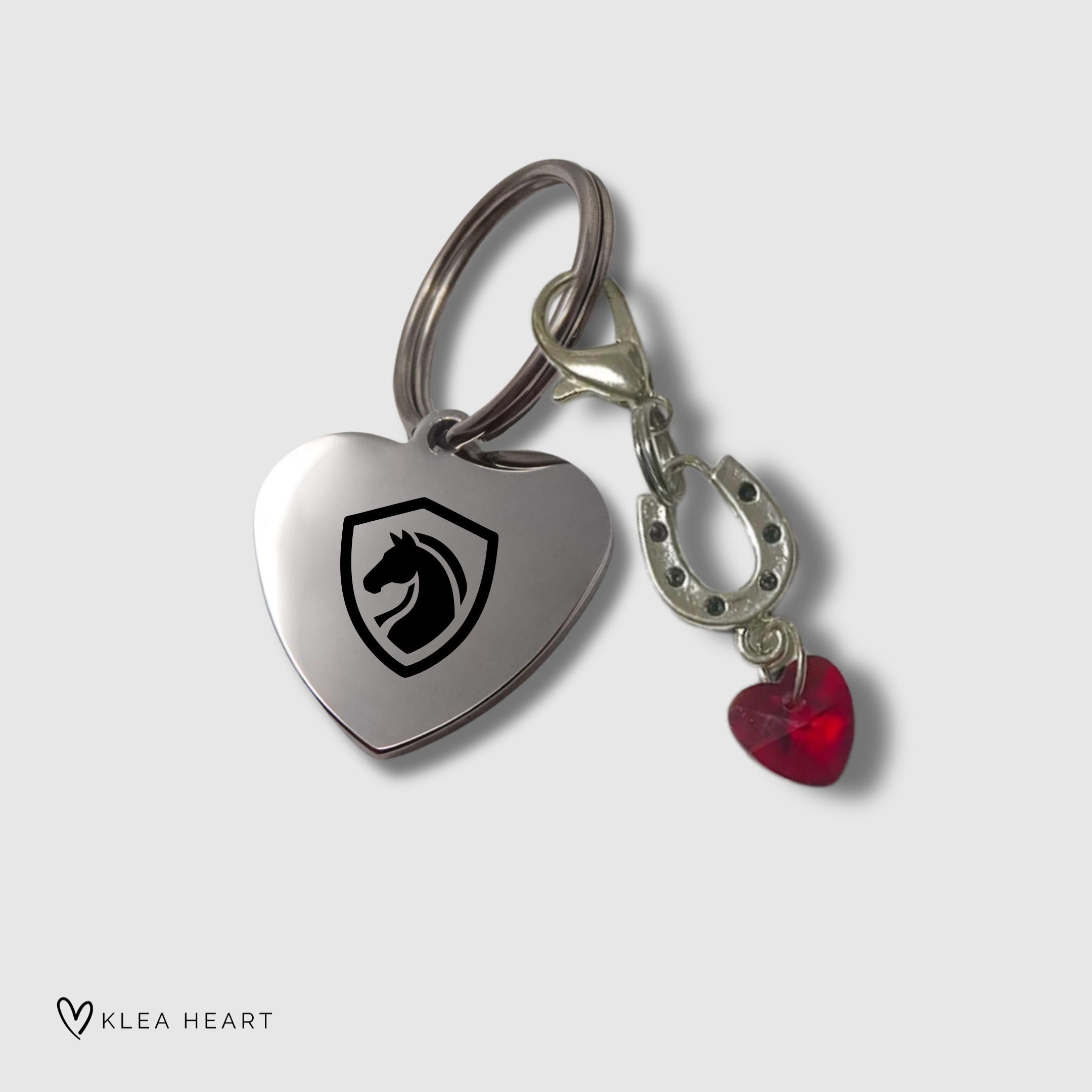 Set of 30 KLEA Heart lucky horseshoes with your logo