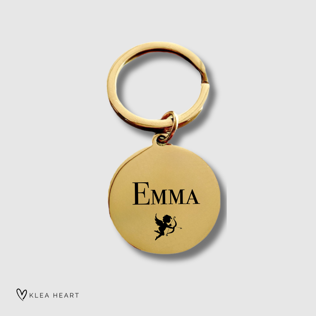 Keychain Name & Symbol I Round