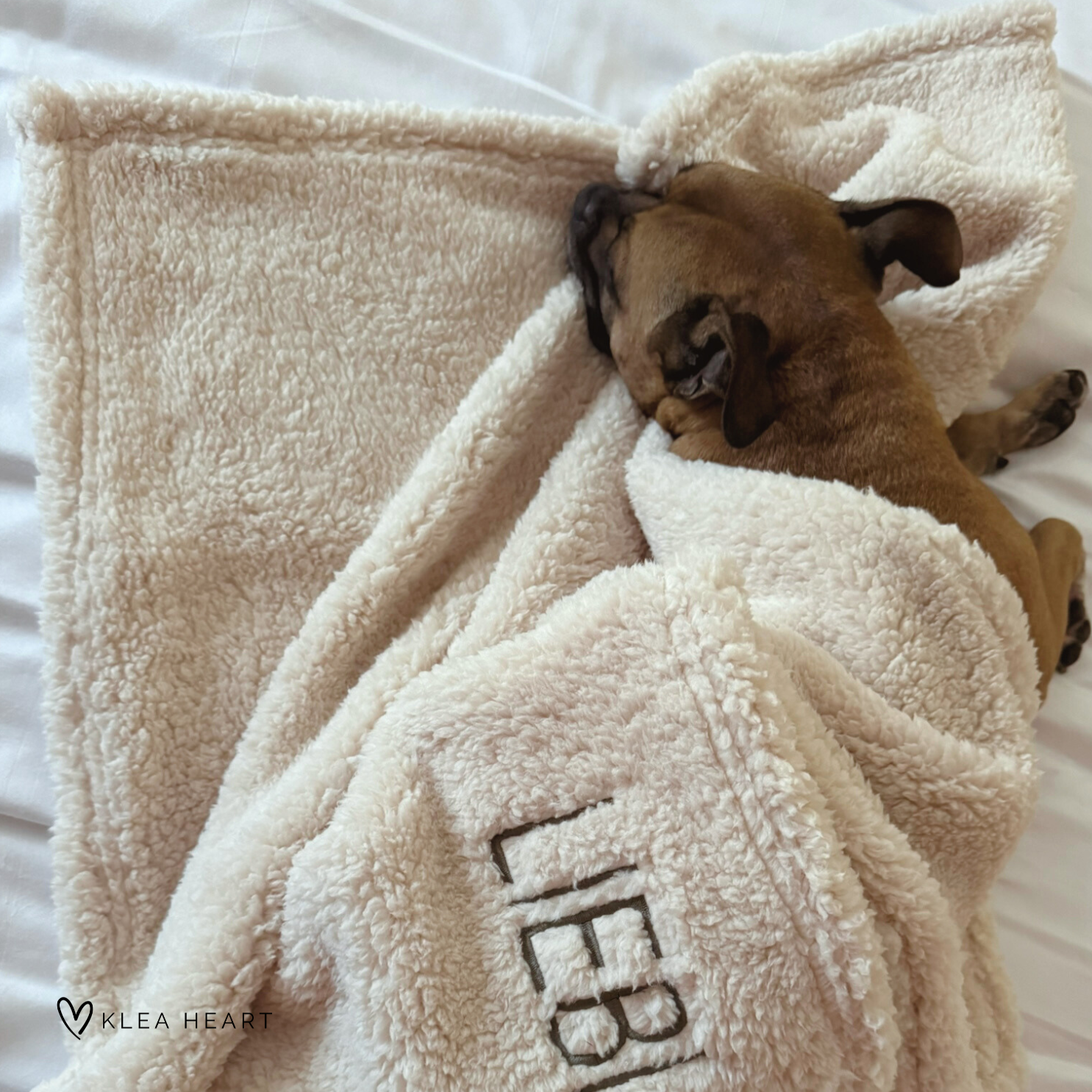 Cuddly blanket personalised I beige