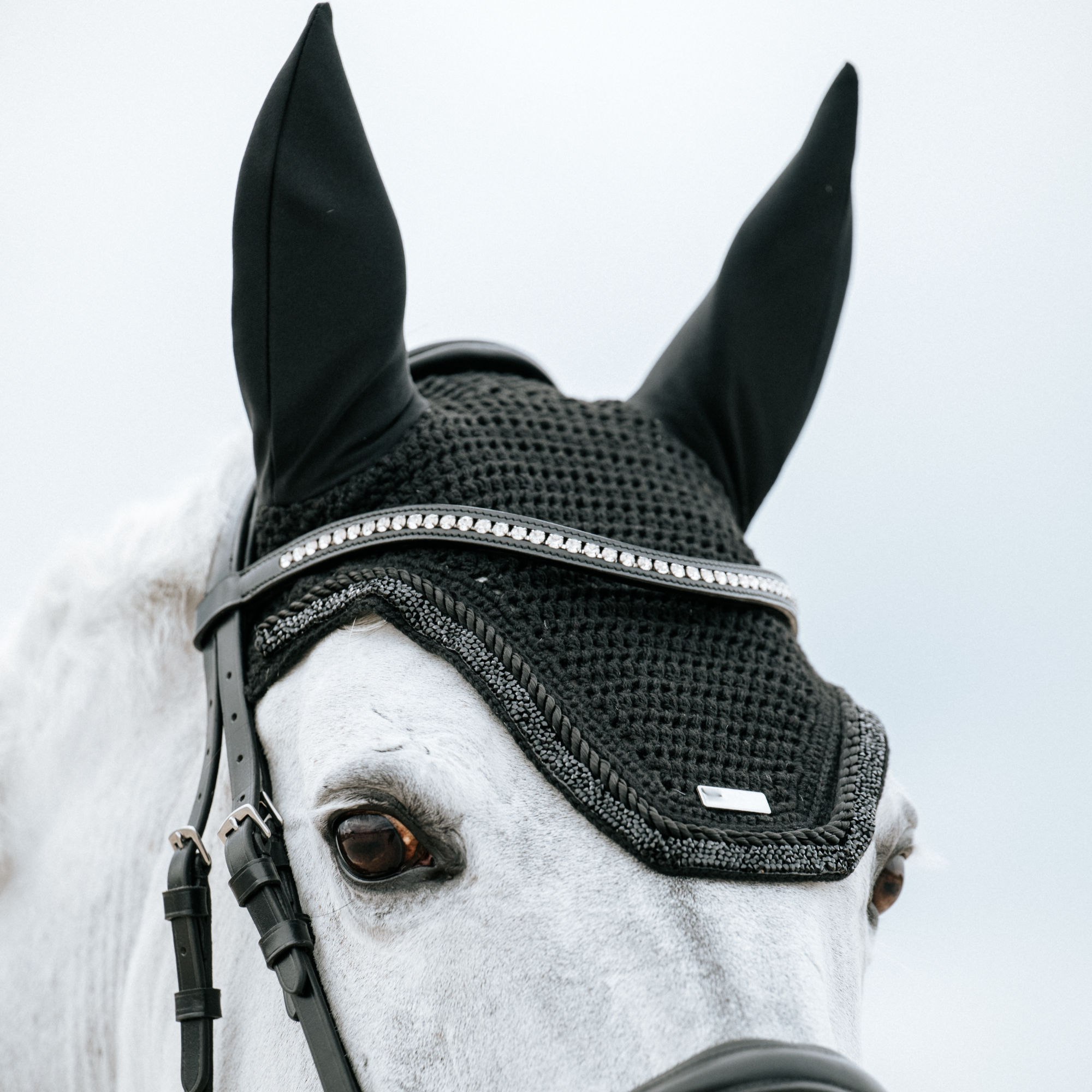 Fliegenhaube Elegance I Gravur I Schwarz