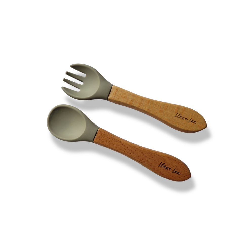 WOODEN SPOON & FORK SET