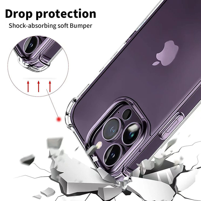 Thumbnail: Shockproof Clear Phone Case For iPhone 15 14 11 13 12 Pro Max 7 8 Plus X XR XS S