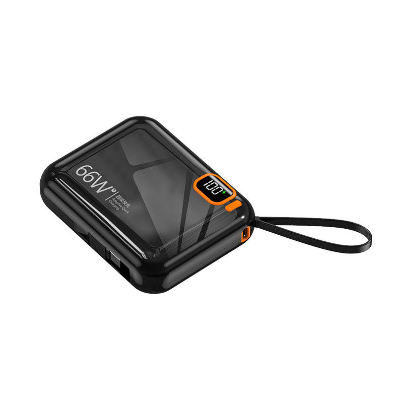 Miniatura: Power Bank 12000mAh Compacto Super Rápido Com Cabo Integrado Duplo Carregamento