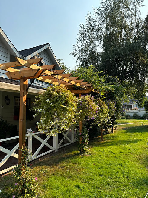 A hoA home near Portland, Oregon with a recently installed trellis